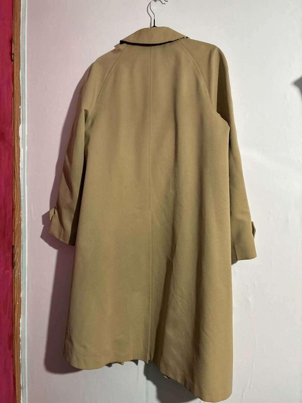 Vintage Forecaster of Boston Tan Trench Coat with Houndstooth Lining Size 15/16 - Picture 6 of 6